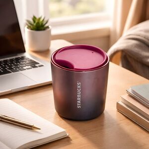 Starbucks 2021 Holiday Red Ombré Travel Mug